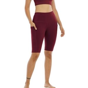 3 Pack High-Waist Women’s Bike Shorts with Side Pocket